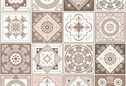 Mozaiková tapeta so vzorom marrakech